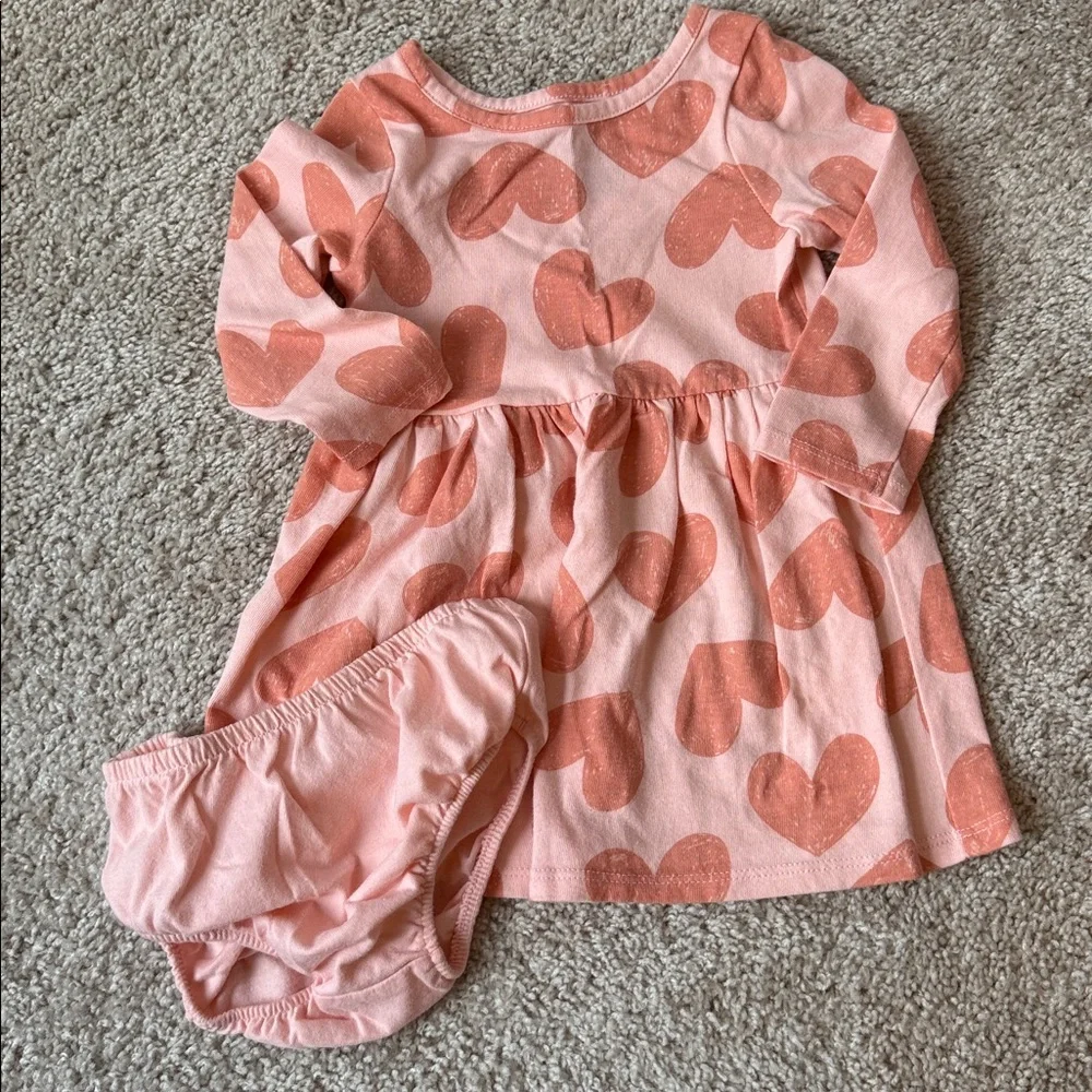 Cat and Jack set of 3 long sleeve dresses with diaper covers, size 18 months - Picture 4 of 5